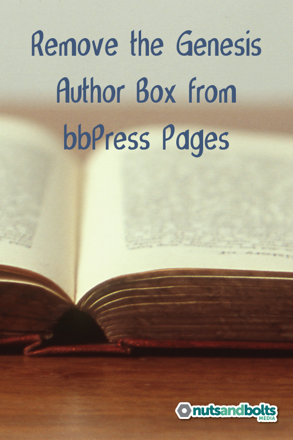 Need a function to hide the Genesis author box on your bbPress forum? This post will show you how it's done. via @nabmco