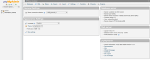 phpmyadmin screen